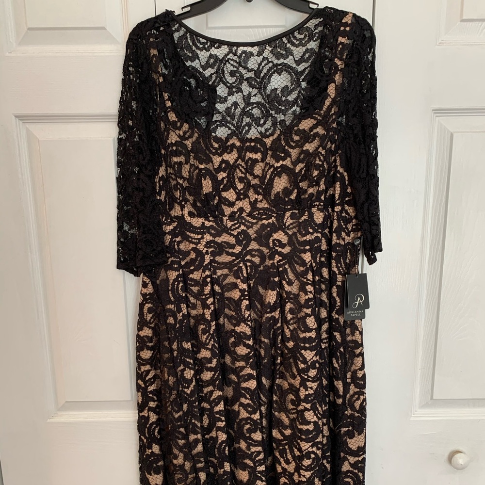All over black lace dress